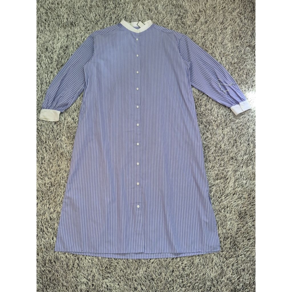 Gamis longdress salur biru (GU)