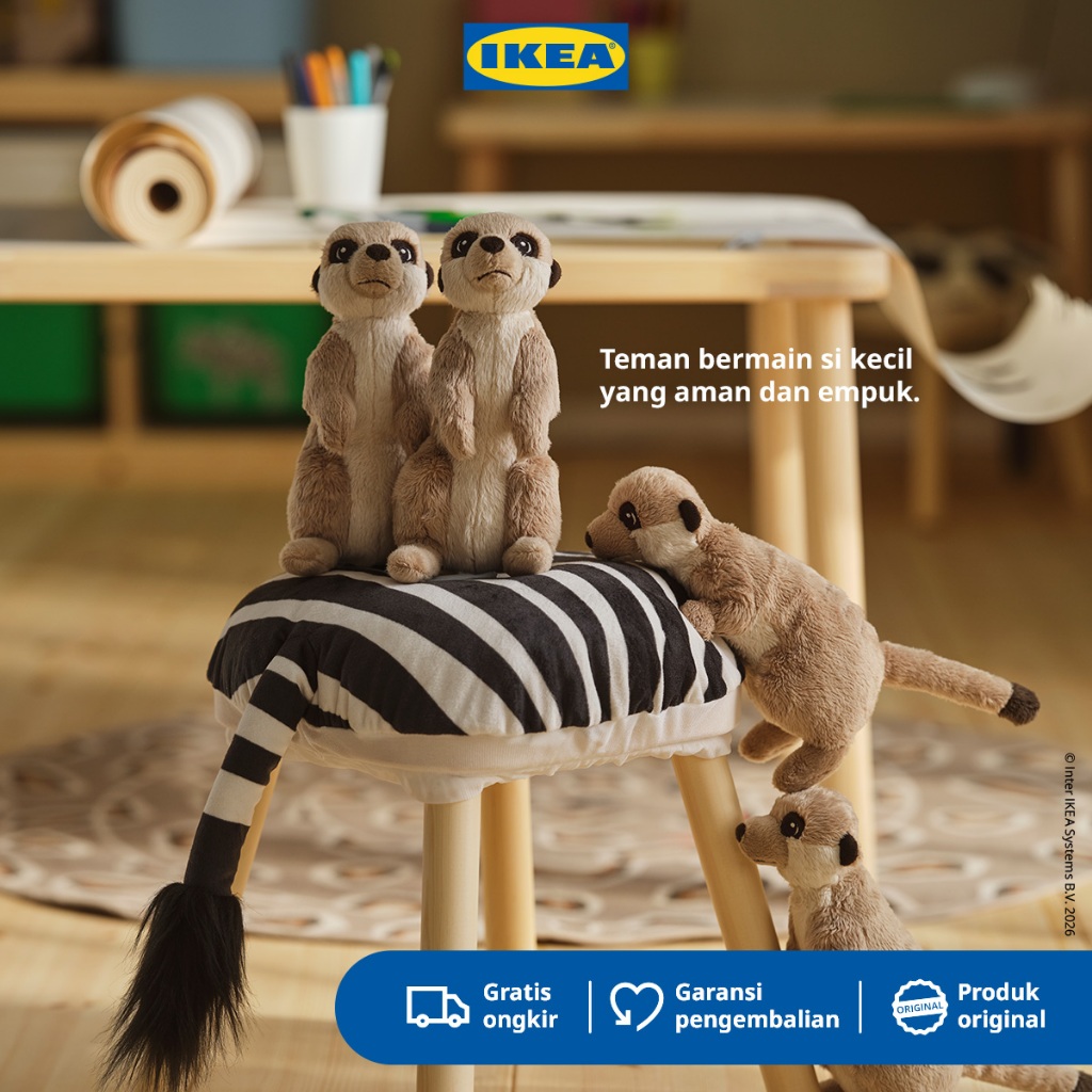 IKEA SANDLOPARE Boneka Meerkat Krem 20cm