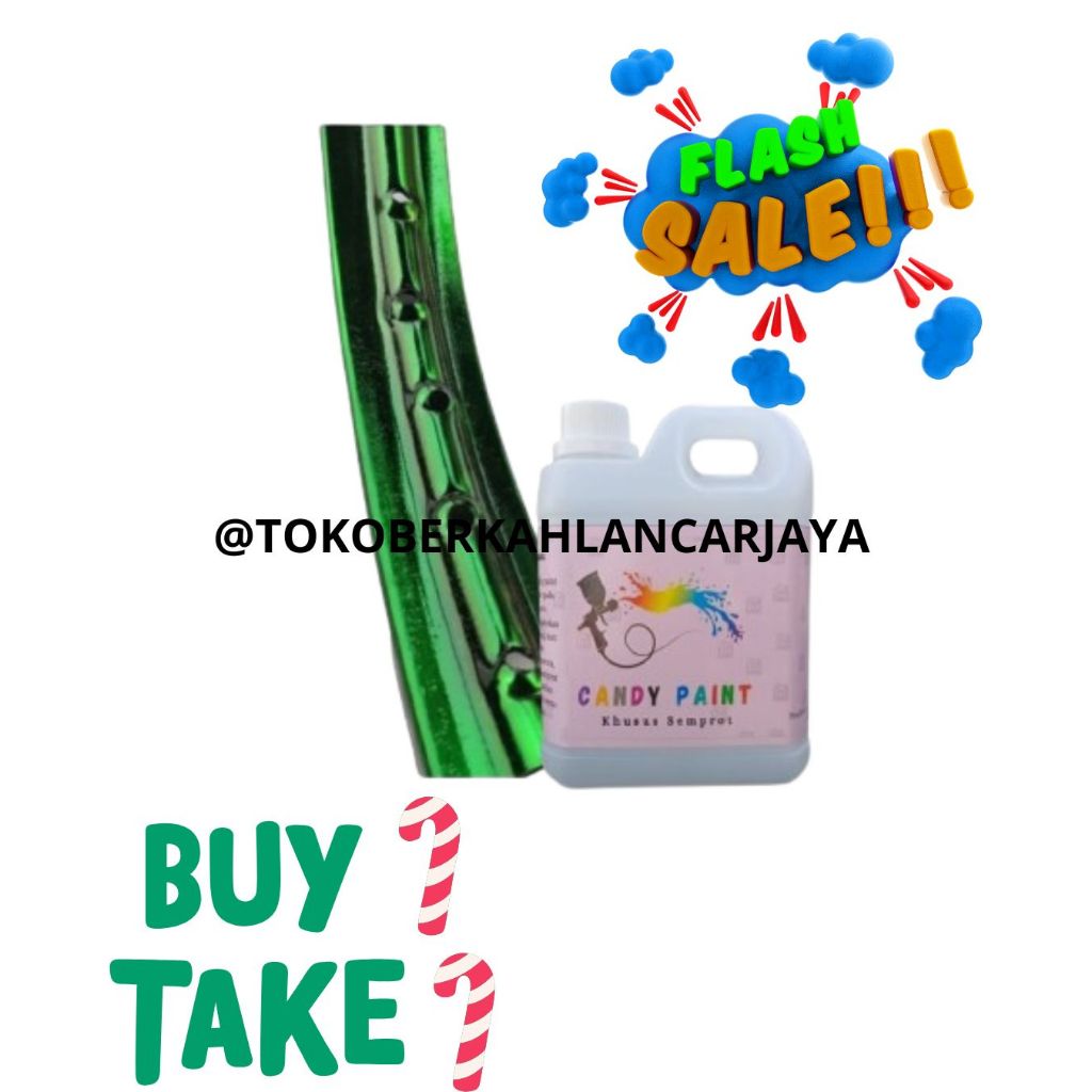 (SEMPROT) 1 LITER CAT CANDY PAINT CHROME CANDY PAINT CAT PEWARNA SEMPROT LOGAM BESI KACA ALUMINIUM C