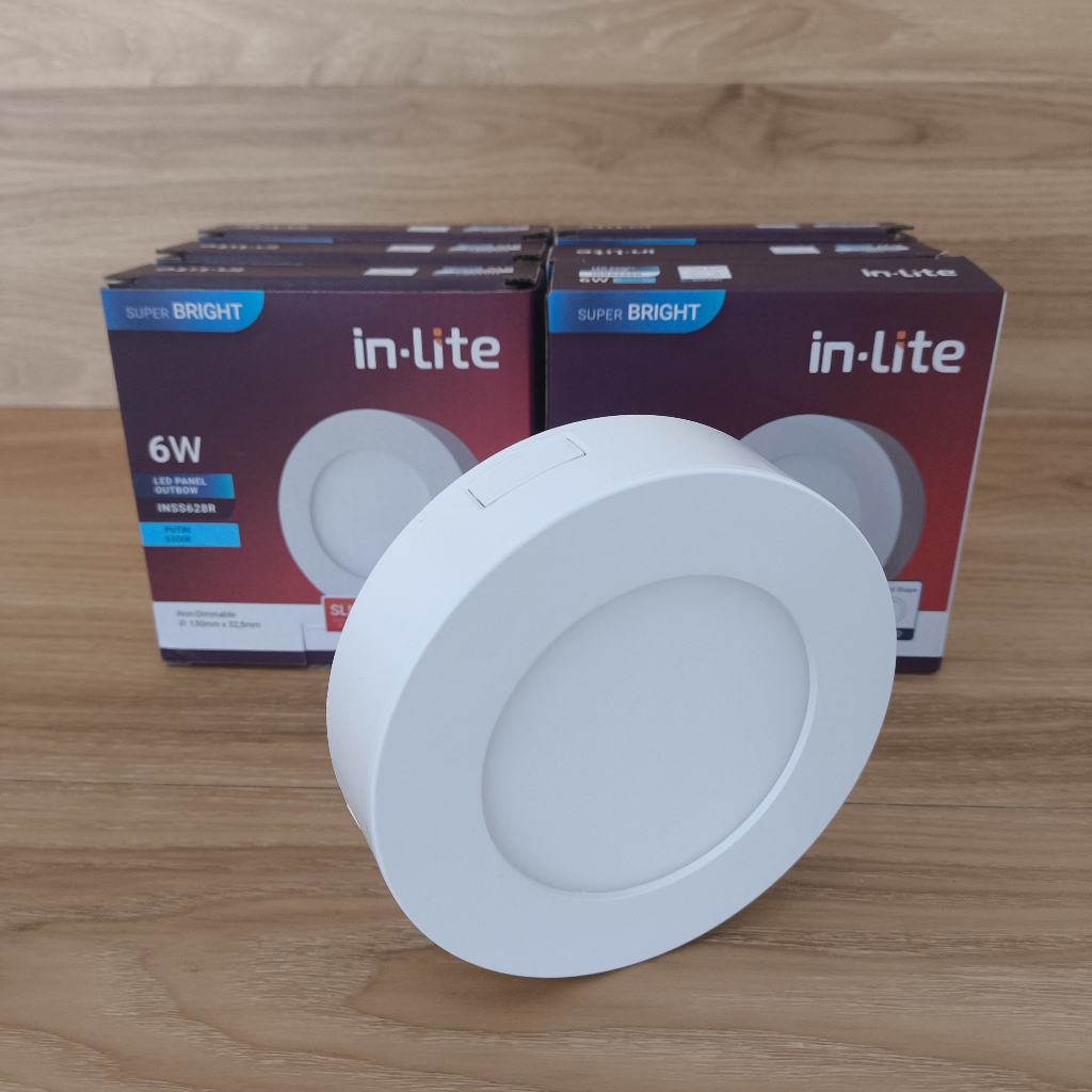 Lampu Downlight LED 6W Putih 6500K INPS628R Merk Inlite In-Lite 6 Watt