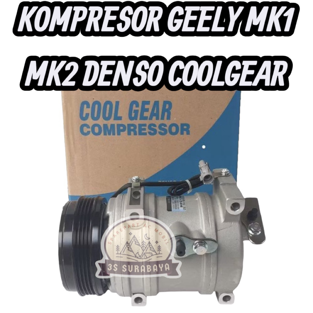 Compressor Compresor Kompressor Kompresor AC Mobil Geely MK MK1 MK2 - Merek : COOLGEAR (New/Baru)