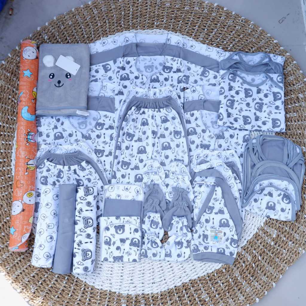 Paket isi 53pcs Paket Hemat Baju Bayi Celana Bayi Paket lahiran Usia 0-4 Bulan