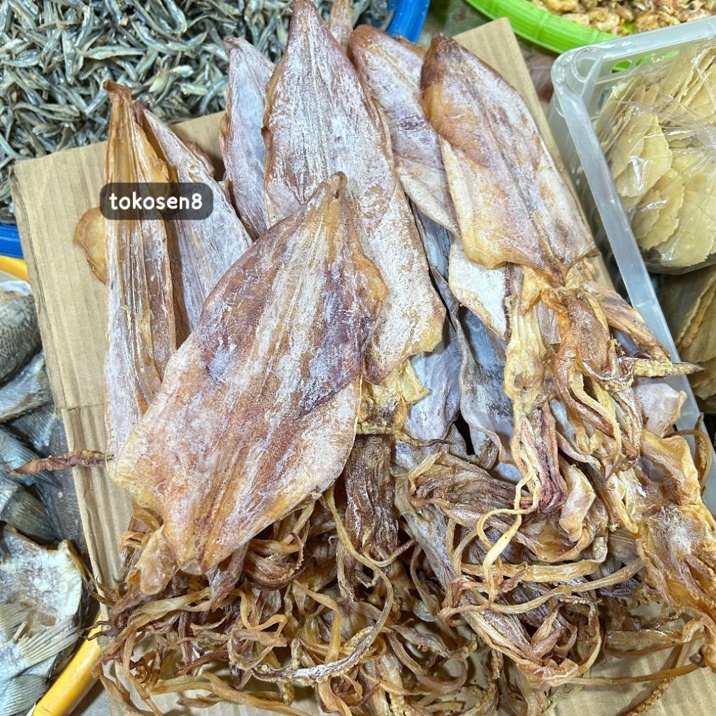 JUHI / JIU HE, JIU NG - SOTONG PANGKONG KERING TAWAR - CUMI KERING 100gr