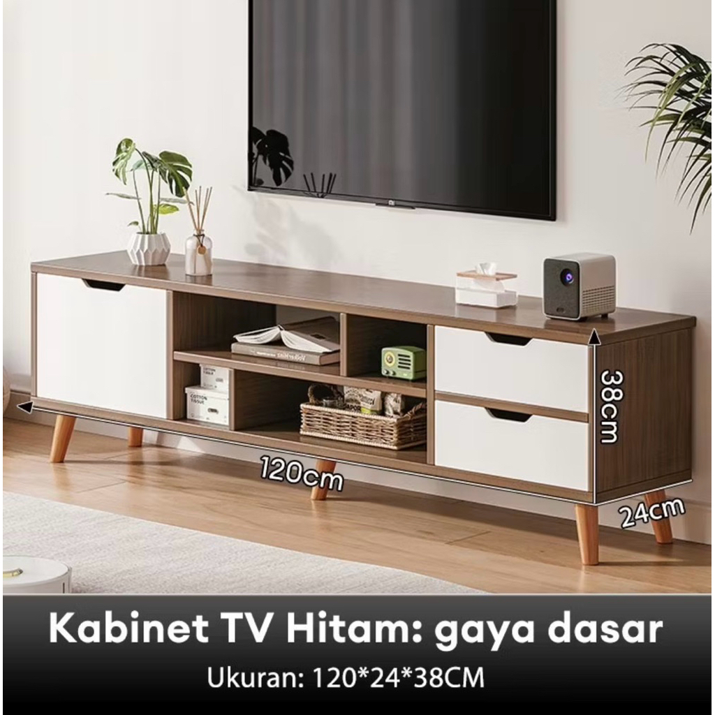 Meja TV Rak TV Minimalis Modern Kabinet TV Kayu Serbaguna Buffet TV Murah Awet Modren