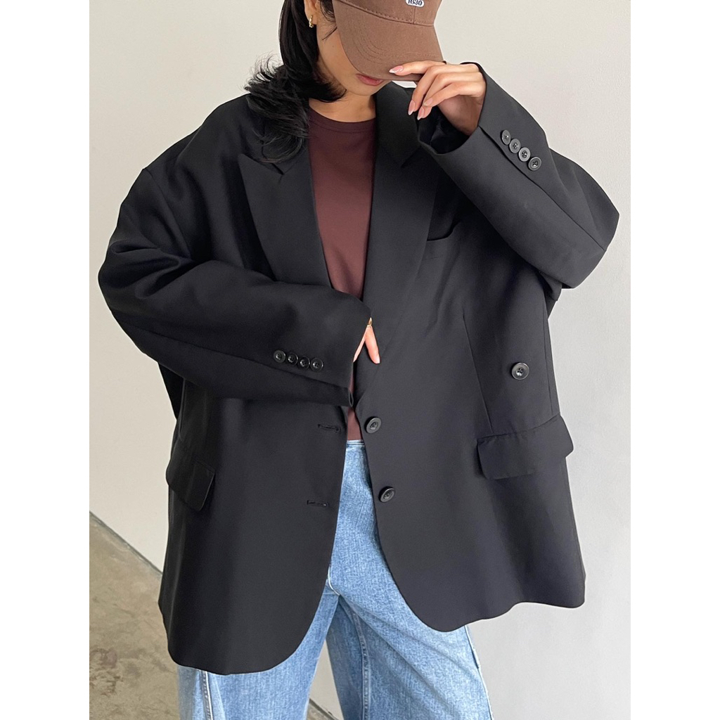 hattaco super oversized blazer black