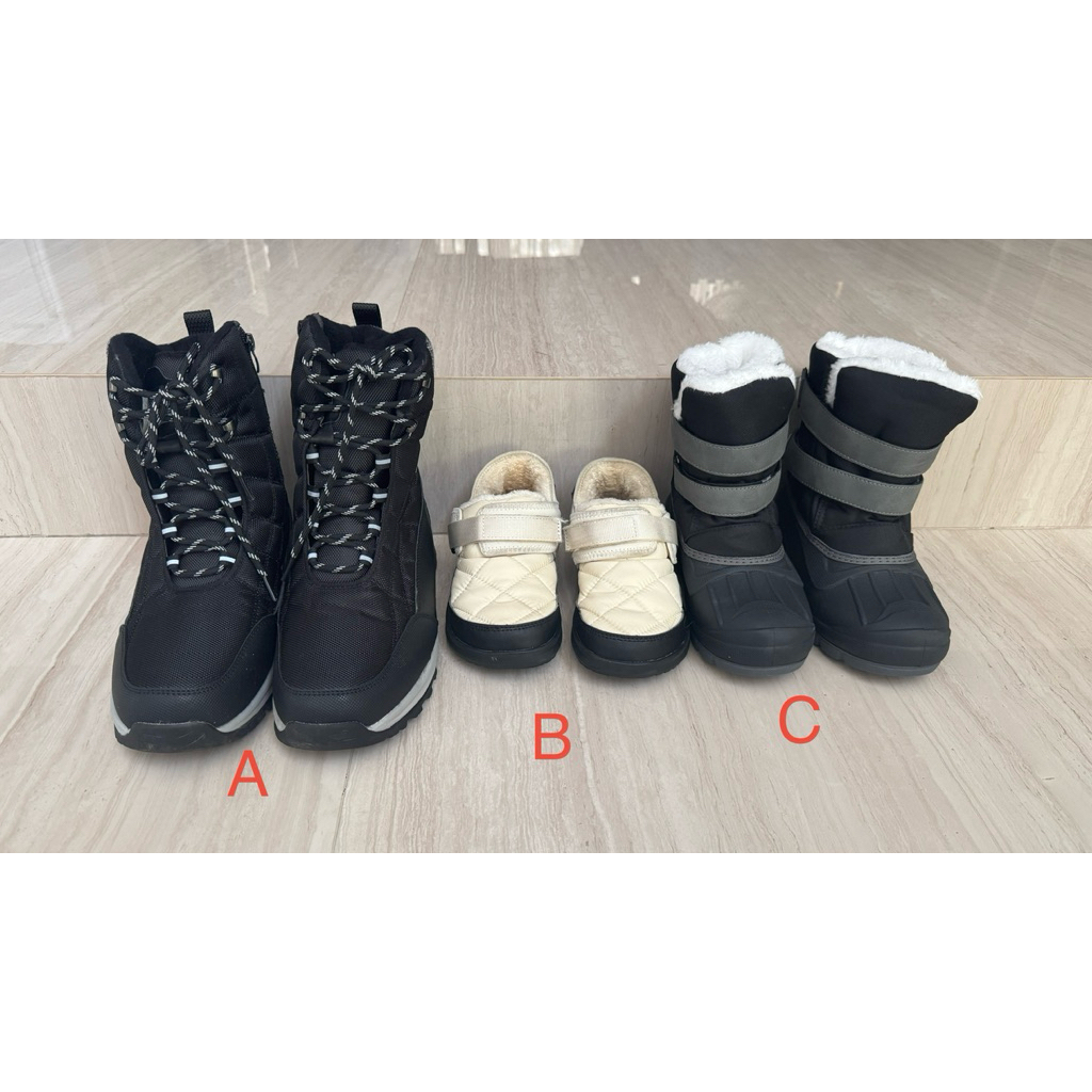 preloved and new winter boots man and kids waterproof