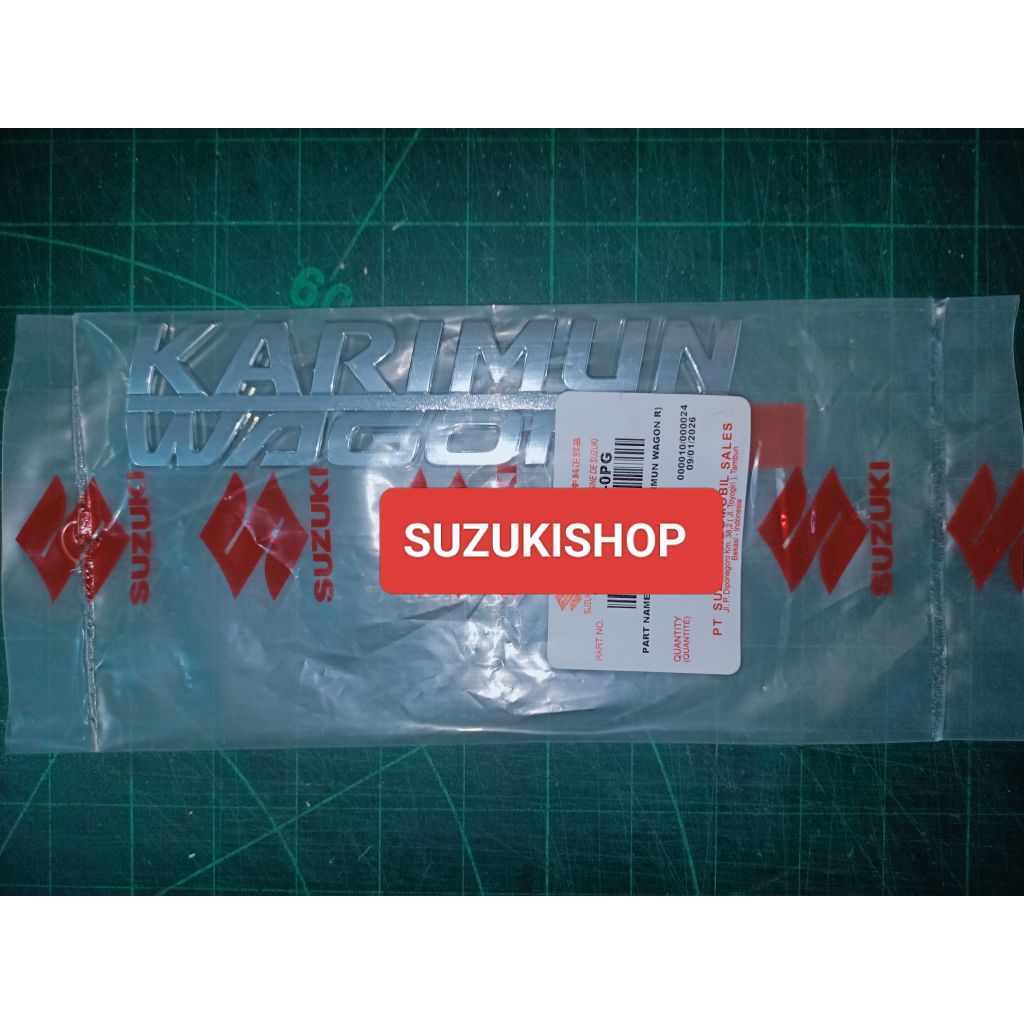 SUZUKI SGP EMBLEM KARIMUN WAGON R (CHROME) untuk mobil Suzuki wagon R type GA GL GX GS