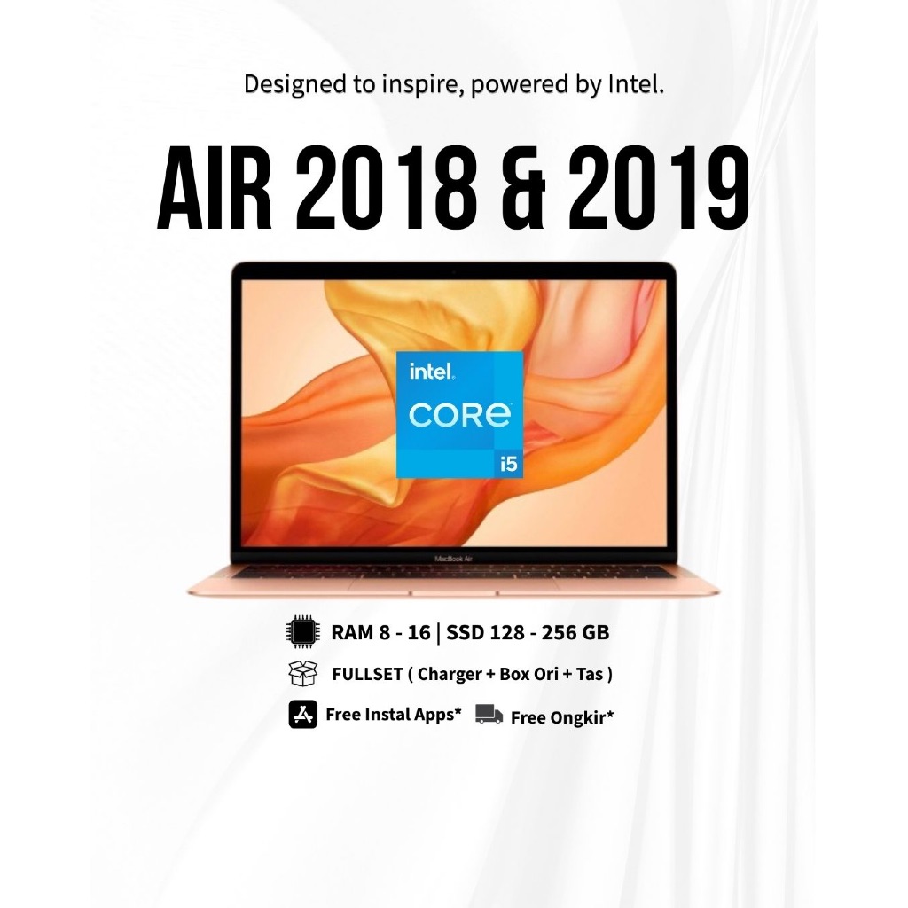 Macbook Air 2019 2018 RAM 8 - 16 GB SSD 128 - 256GB
