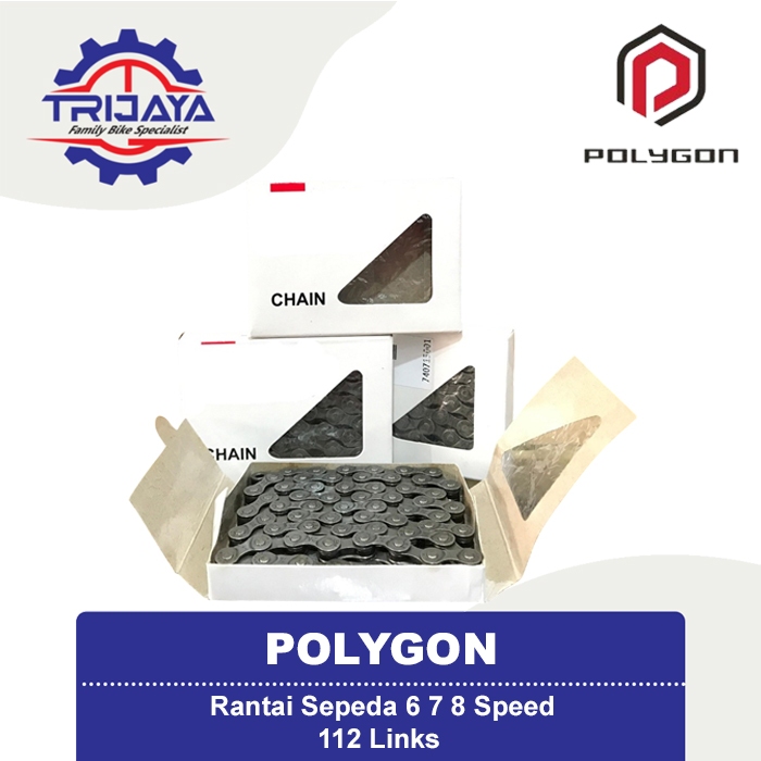 Polygon Rantai Sepeda 6 7 8 Speed 112 Links