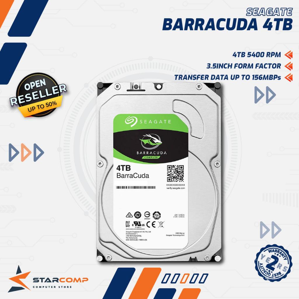 Seagate Barracuda 4TB HDD PC 3.5 Inch ORIGINAL GARANSI 2 TAHUN