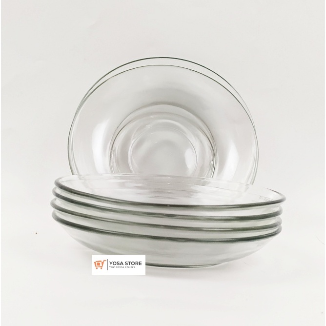 Tatakan Lepek Gelas Cangkir Polos Bening  6 Pcs