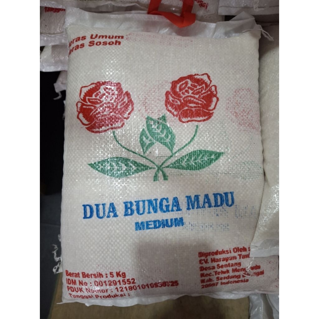 Beras 5Kg Cap Mawar Dua Bunga Madu