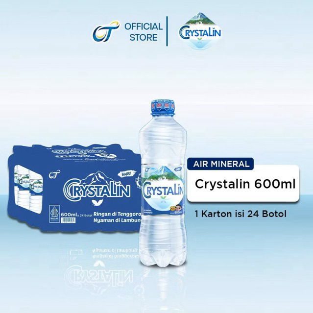 crystalline 600ml 1 dus isi 24 botol