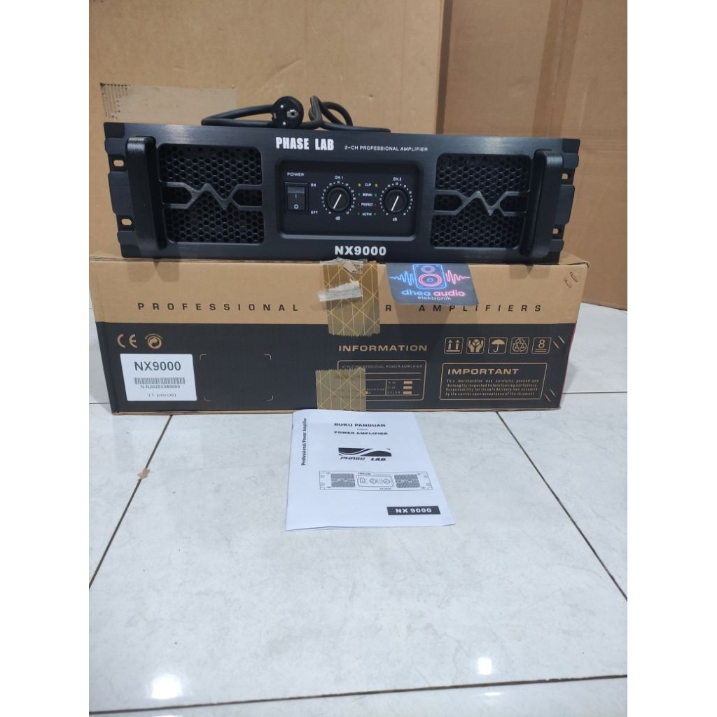 Power Amplifier PHASE LAB NX9000 Class TD 2 x 1800 watt Original garansi resmi Body Panjang 2 kipas 