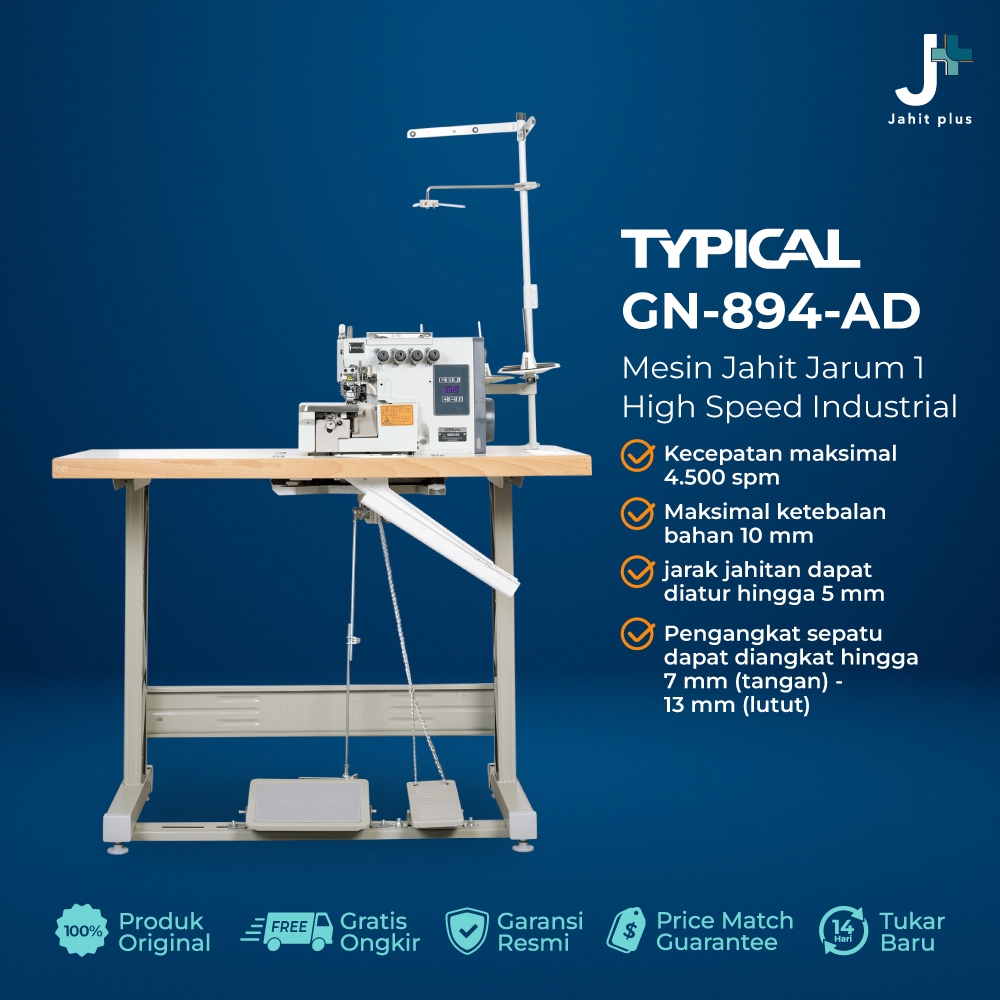 Mesin Obras Jahit TYPICAL GN894AD / GN 894AD  - Obras Benang 4 Industrial Garmen