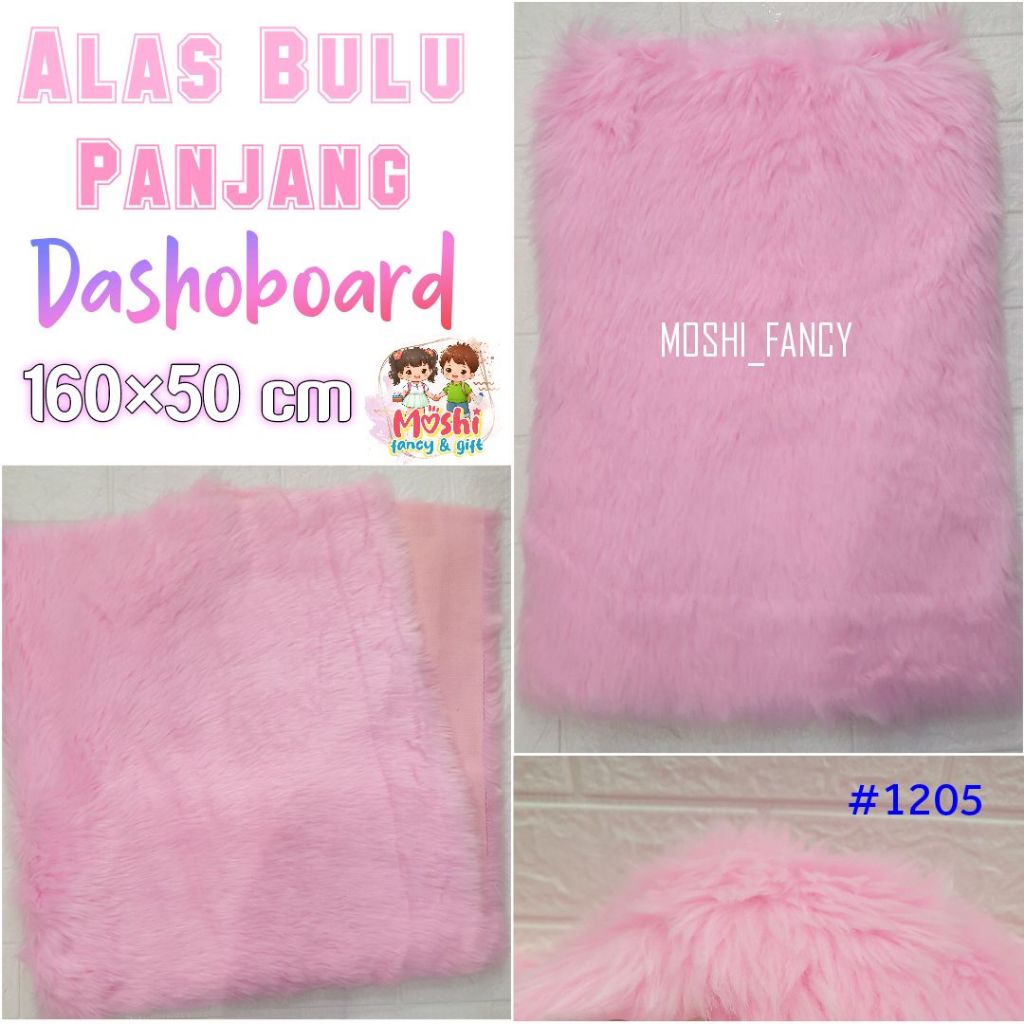 Alas Bulu Dashboard Mobil/ Bulu Dashboard Cover Mobil Bulu Panjang Pink / Aksesoris Bulu Mobil