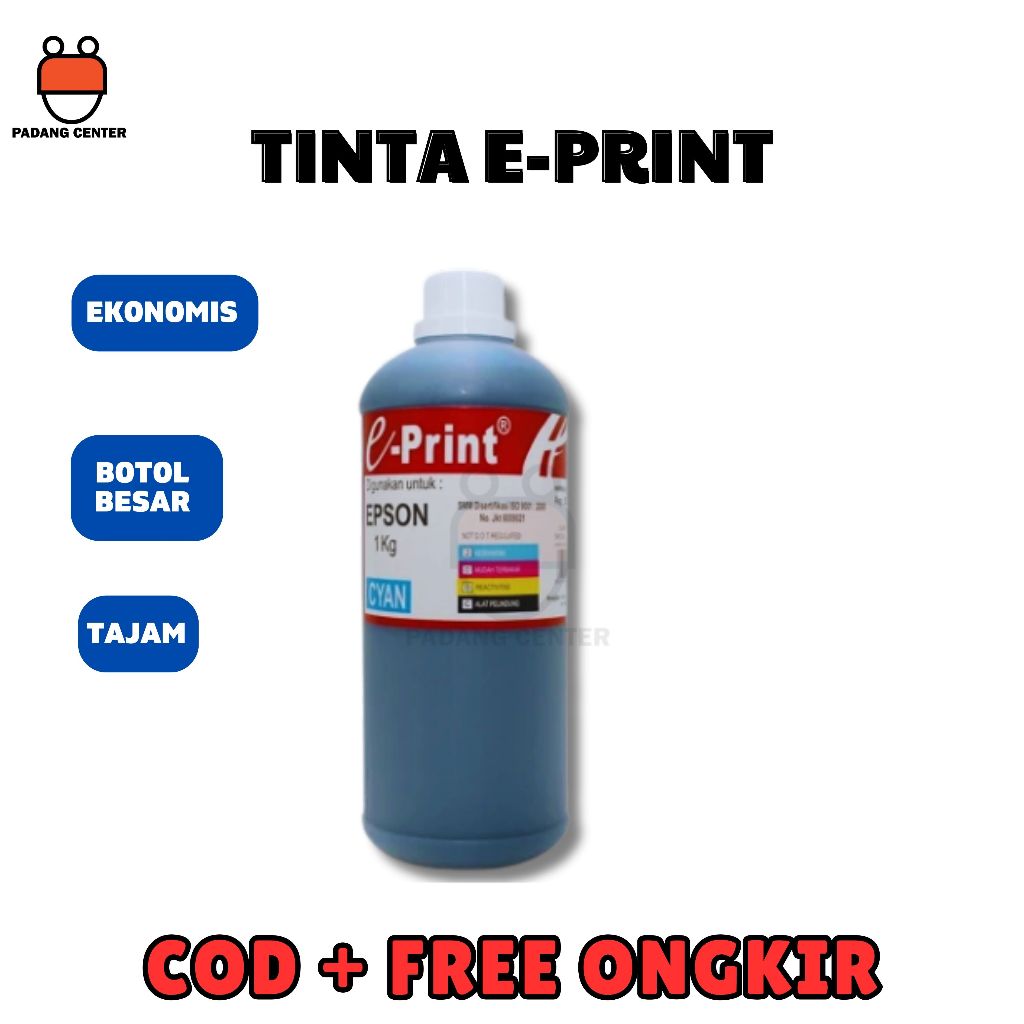 TINTA E-PRINT EPSON BULK INK 1 KG TINTA REFILL PRINTER EPSON 1 LITER WARNA LENGKAP CMYK