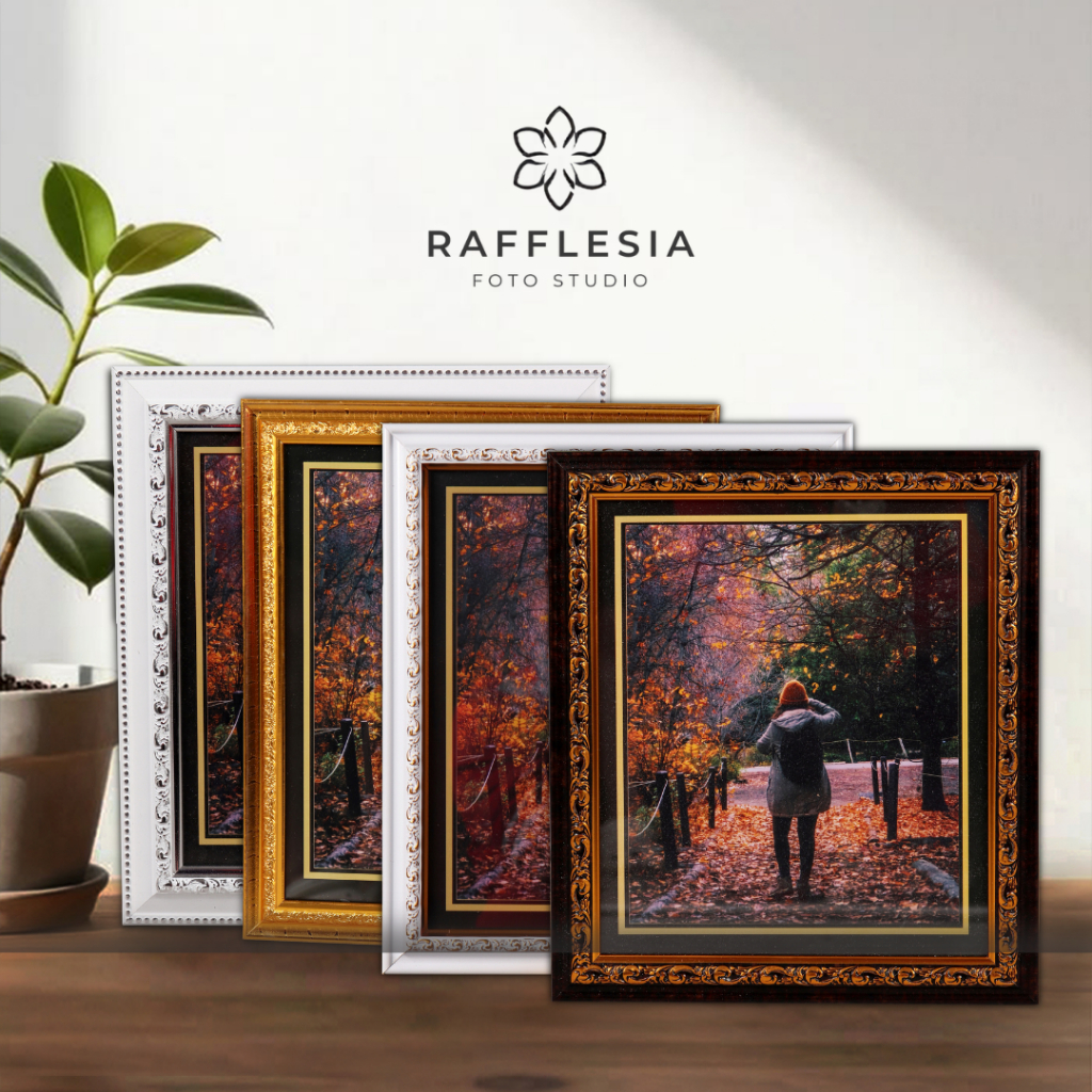 Bingkai Foto LIS Ukir 3 CM Untuk Foto Ukuran 10R/10RS/16R - 5 Varian Warna ( Tanpa Foto, Hanya Bingk