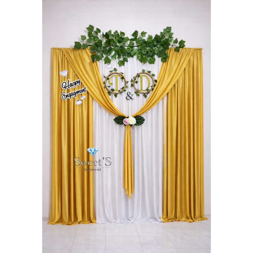 READY Paket Dekorasi Lamaran 3x2.2M Lengkap Murah Backdrop Engagement wedding