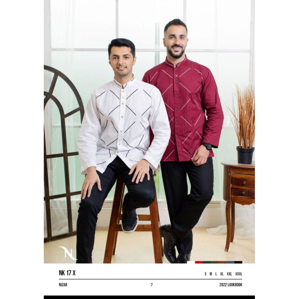 promo NK 17X baju Koko Nizar lengan panjang