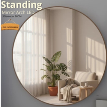 Cermin Bulat Dinding Aesthetic Frame Hitam/Putih/Gold  Cermin Dinding/ Cermin Aesthetic/ Kaca Dindin