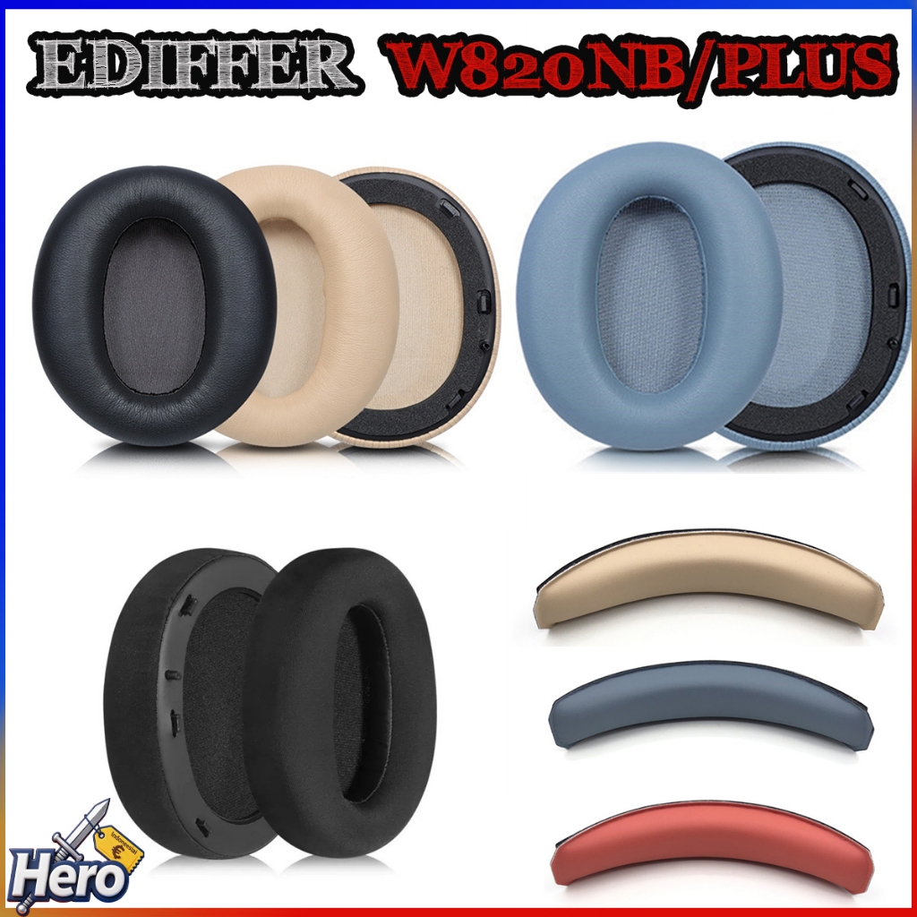 Set Bantalan Headphone Edifier W820NB | Earpad + Headpad Busa Berkualitas | Cocok untuk Model W820 N
