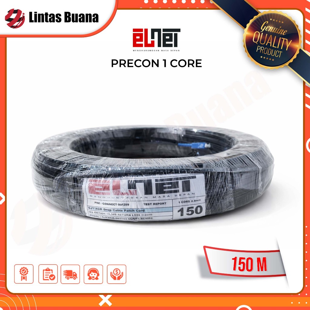 Elnet Kabel Drop Core Fiber Optik/Kabel Precon FO 150 Meter