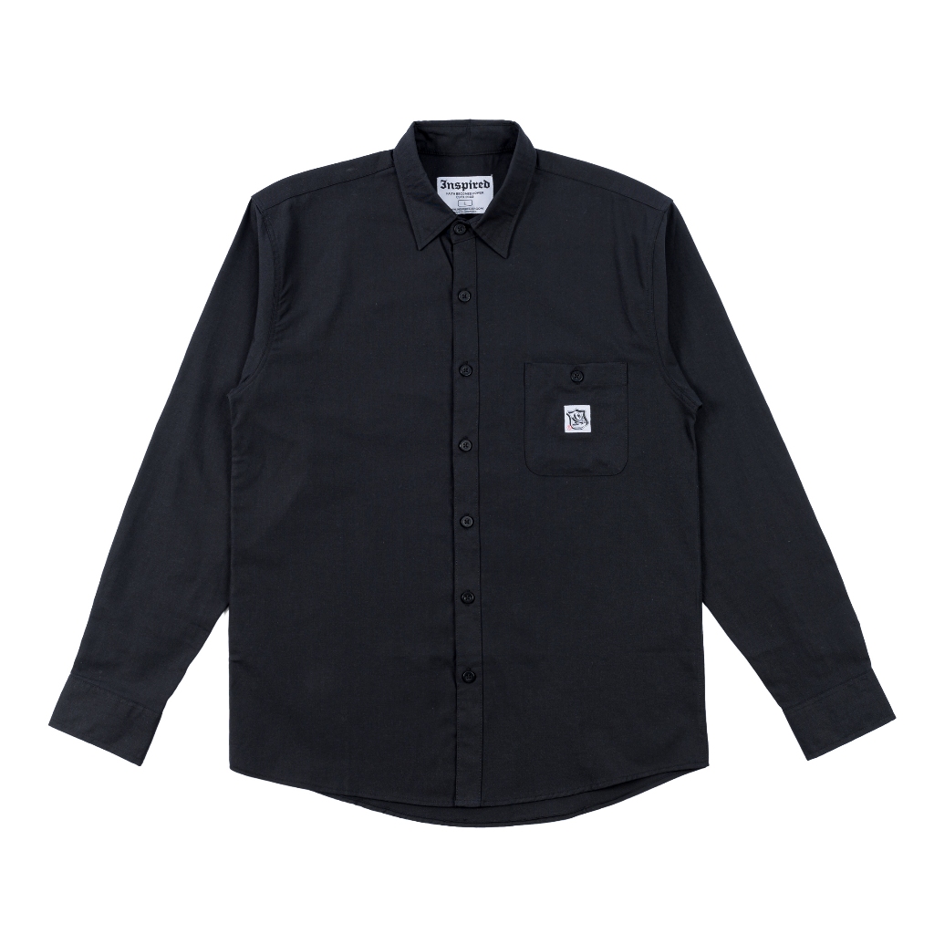 Inspired27 - Kemeja Lengan Panjang Wise Bk | Black