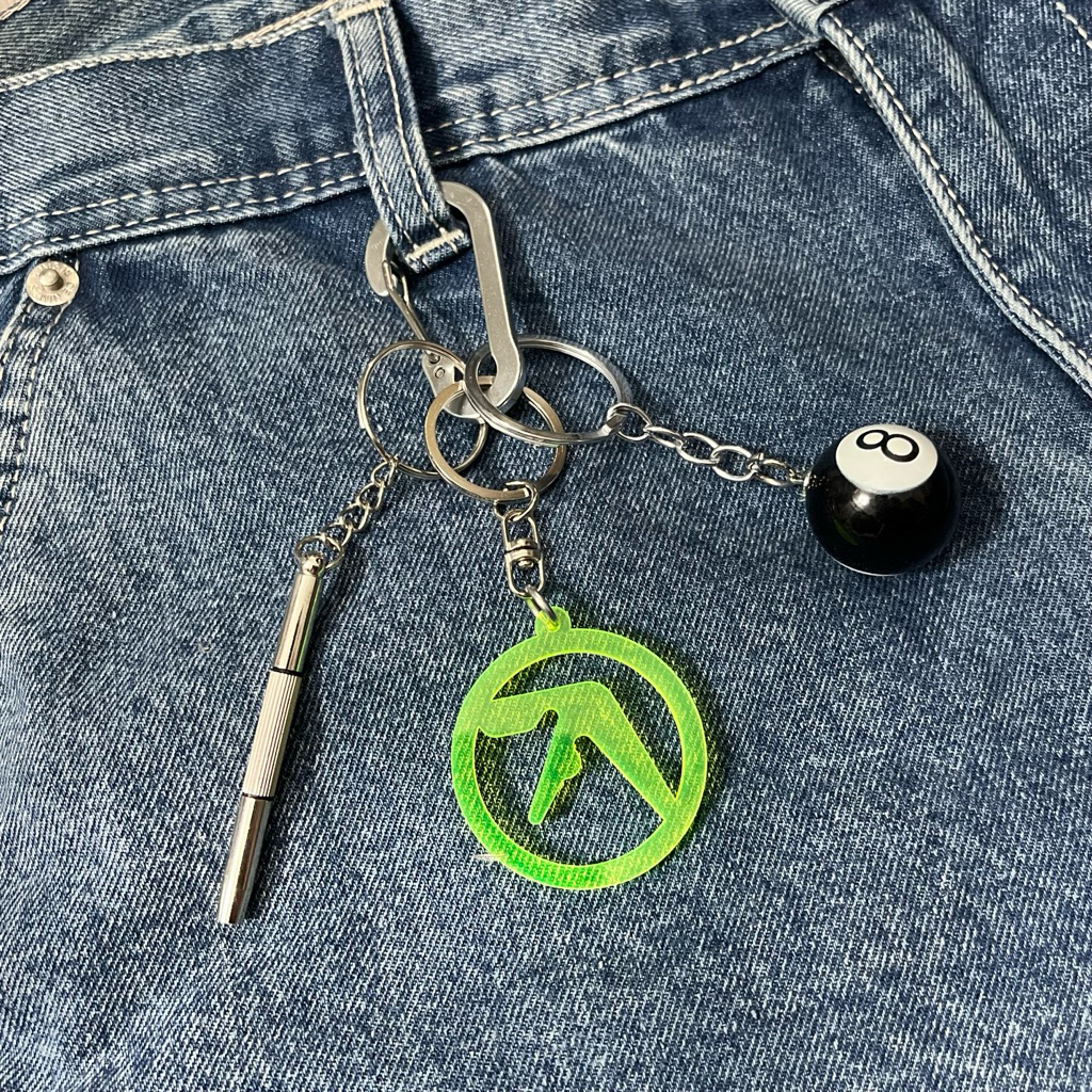 Carabiner Keychain Aphex Twin Package | Apex Twin | Aphex Twin Carabiner | Acrylic Keychain