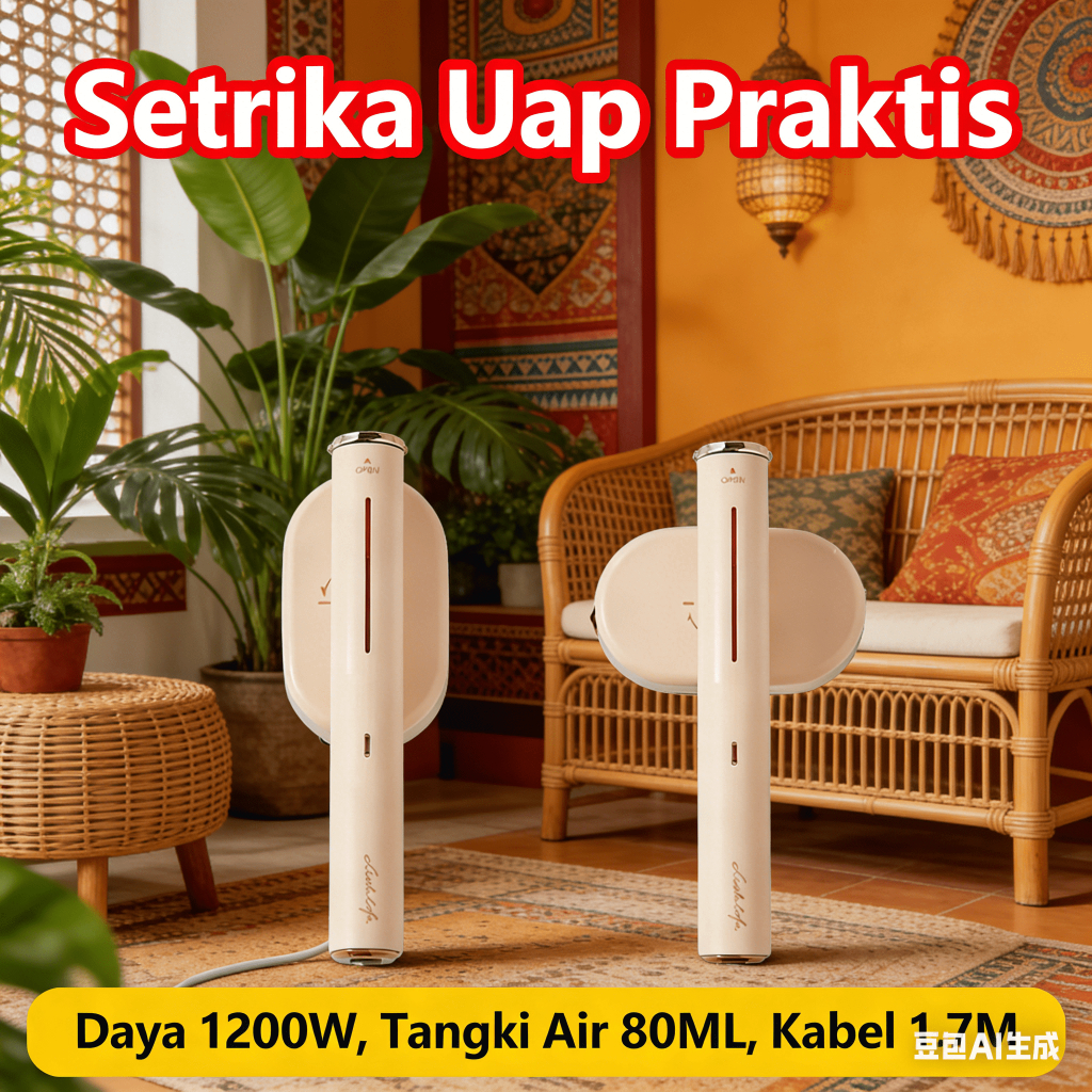 PROMO BIG SALE KONKA 1200W Setrika Uap 2in1 Mini Portable Cepat Panas Setrika Genggam Rumah Tangga A