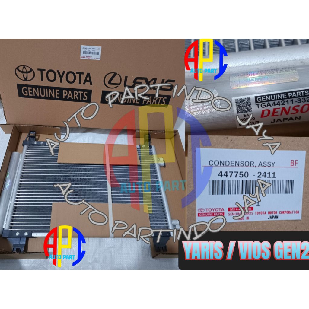CONDENSOR AC KONDENSOR AC YARIS BAKPAO VIOS GEN2 MANUAL MATIC ORIGINAL