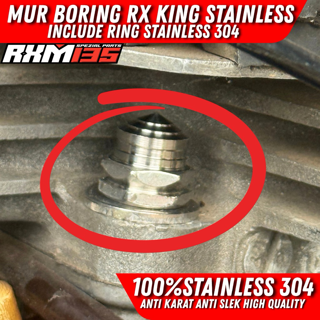 MUR BLOK - MUR 14 M10 STAINLESS 304 RX KING RXS RXZ YT115 RXS CUSTOM BUBUT BY RXM135