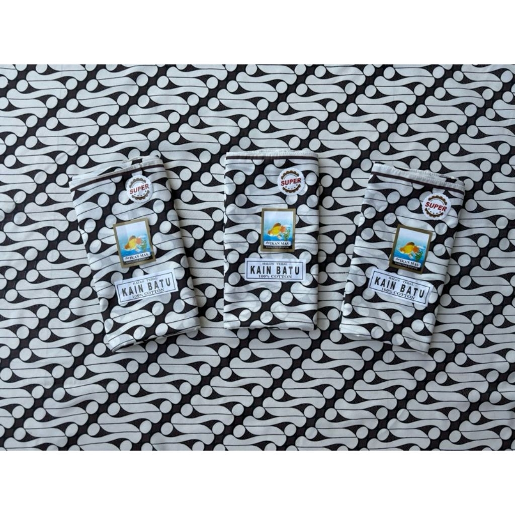 Kain Jarik Batik Putih Pekalongan 205x105 cm Jarik Panjang Halus Ikan Mas