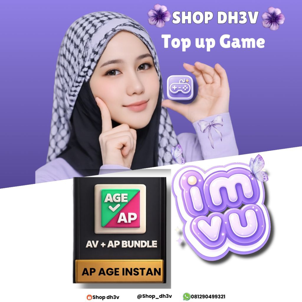AP AGE IMVU LANGSUNG PROSES Rp.280.000 INSTAN  NO DATA