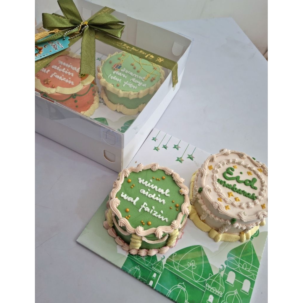 Bento Cake Set isi 2, 3, 4 / Korean Cake / Kue Ultah Depok
