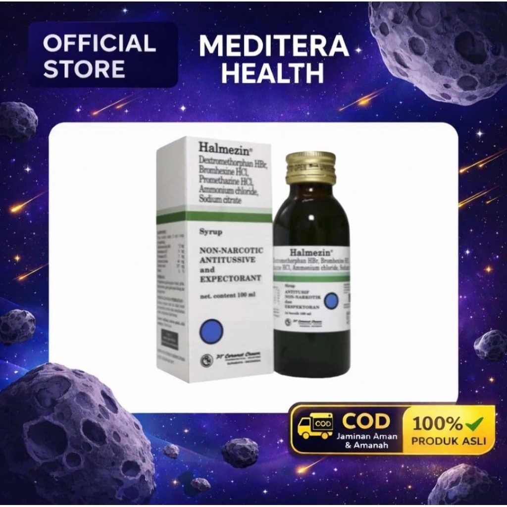 HALMEZIN SIRUP BATUK KERING BERDAHAK AMPUH ANDALAN SEMUA KALANGAN @ 1 BOTOL