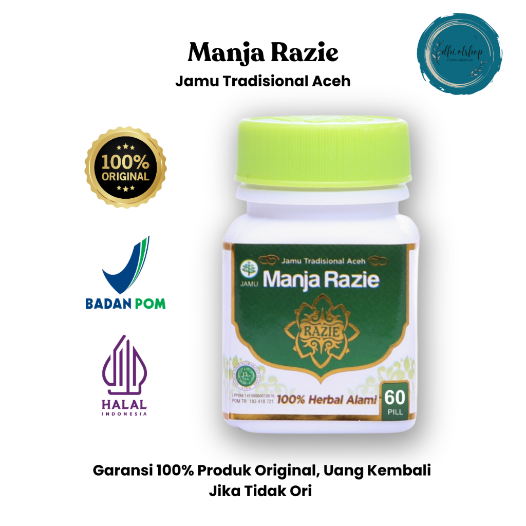 MANJA RAZIE ORIGINAL isi 50 + bonus 10 jadi isi 60 jamu Manjakani / Majakani Jamu Aceh kesehatan wan