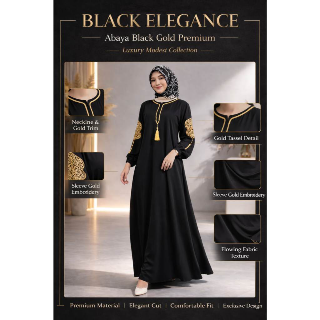 Abaya Dubai / Gamis Terompah / Gamis Dubai/