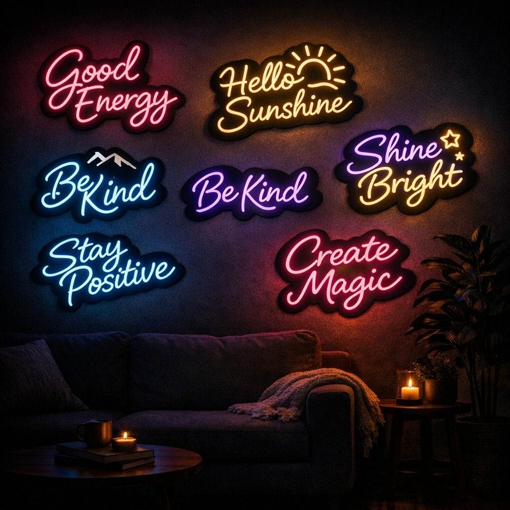 Neon Sign Custom LED Plywood | Lampu Neon Tulisan Nama Logo | Dekorasi Kamar Cafe Toko | Neon Flex C