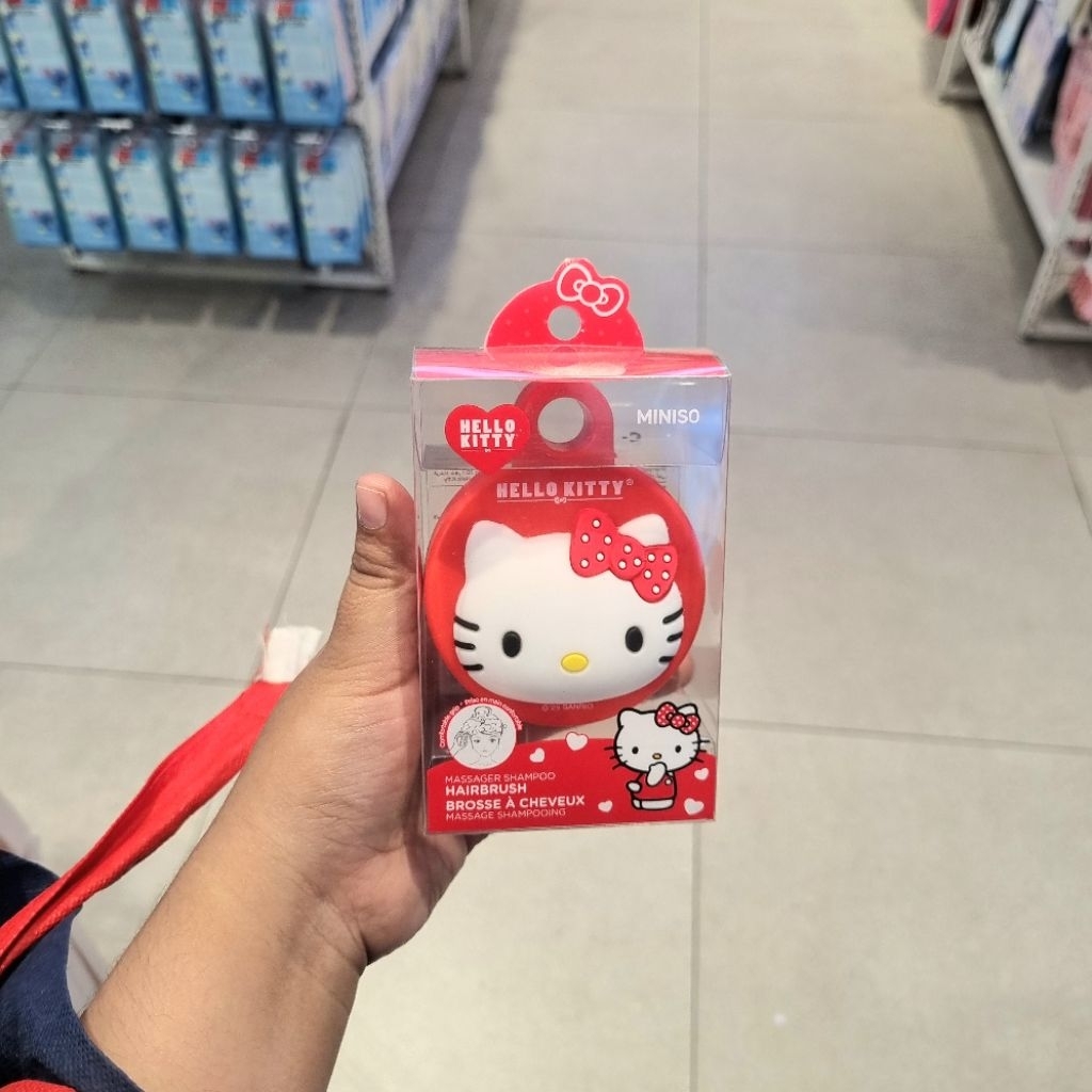 MINISO HELLO KITTY 3D MASSAGER SHAMPOO HAIRBRUSH/ SISIR KERAMAS