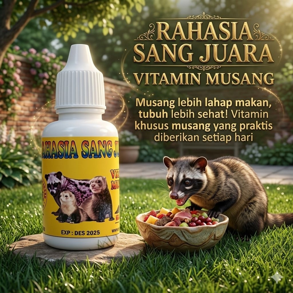 VITAMIN MUSANG PANDAN 30 mlNutrisi Lengkap untuk Musang Sehat & Nafsu Makan Optimal