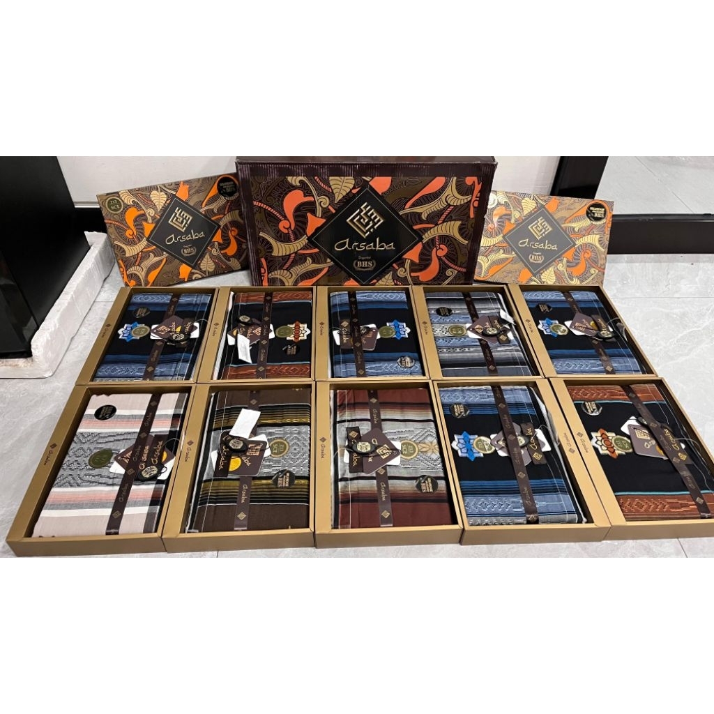Arsaba SCE Premium Songket Sarung Tenun 1 Kodi Dus Grosir isi 10pc 10 Box BHS
