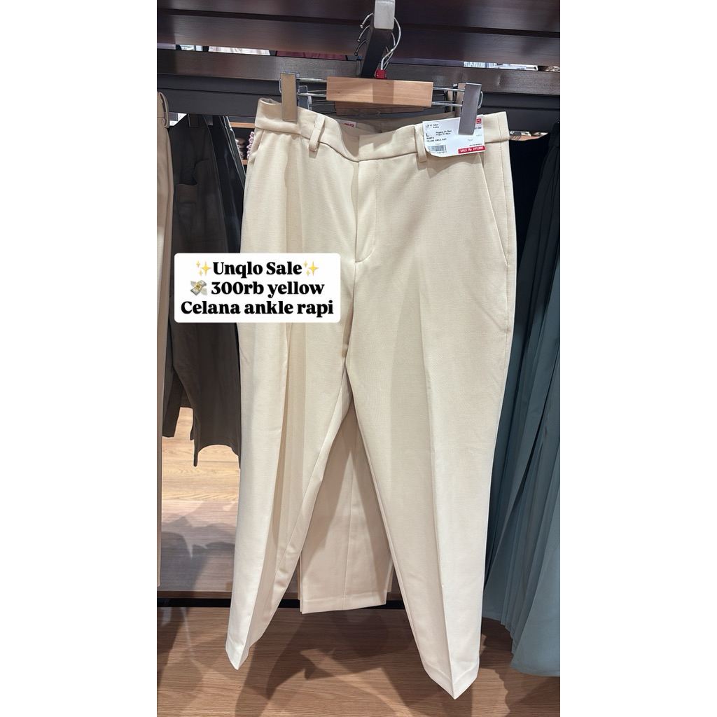 UNIQLO CEWEK CELANA ANKLE RAPI