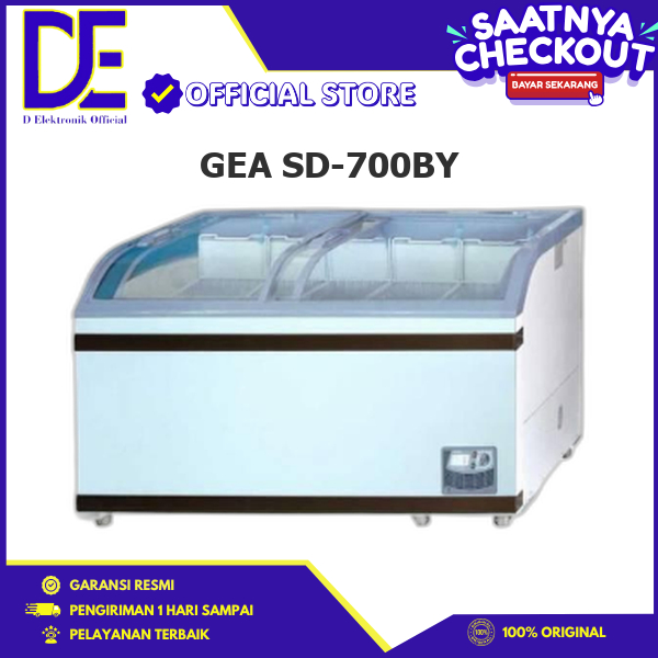 GEA SD-700BY Chest Freezer Box 700 L Sliding Curve Glass Door SD-700BY SD 700 BY