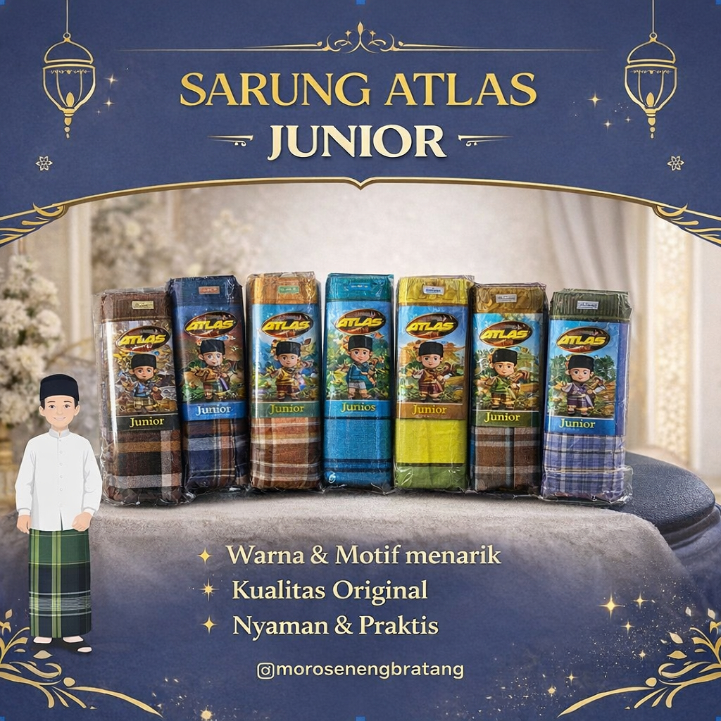 Sarung anak ATLAS JUNIOR warna motif