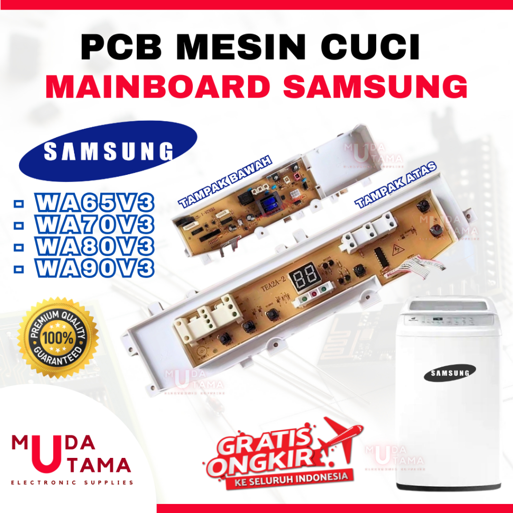 Modul PCB Mesin Cuci SAMSUNG WA90V3 WA80V3 WA70V3 WA65V3 - Mainboard Mesin Cuci Samsung WA90V3 - Mai