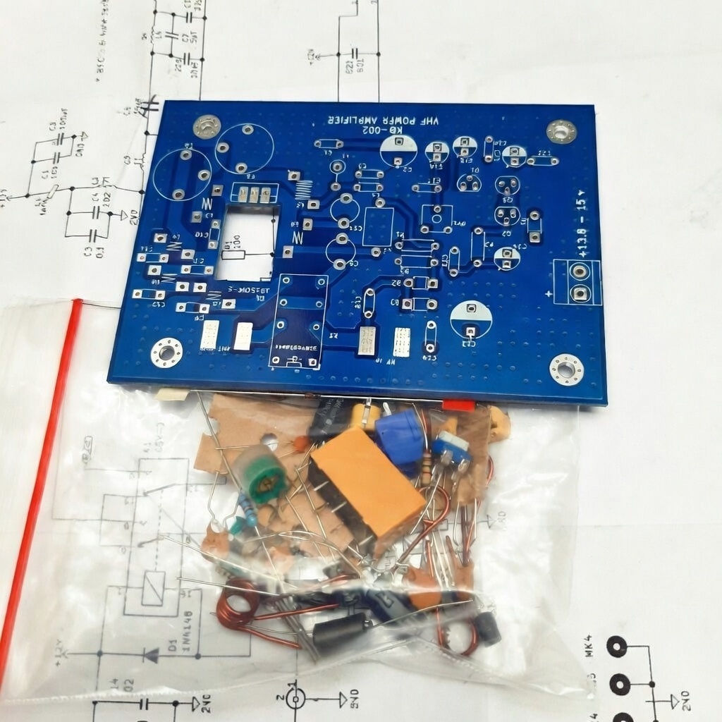 Kit RF Power Amplifier VHF 144 MHz 15W (Tanpa MOSFET Final) | DIY Radio Amatir
