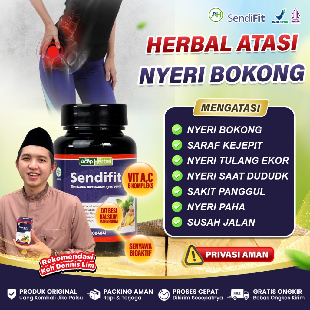 Obat Sakit Bokong Sampai Kaki, Nyeri Bokong Hingga Ke Paha Kaki, Nyeri Tulang Ekor - Sendifit Asli