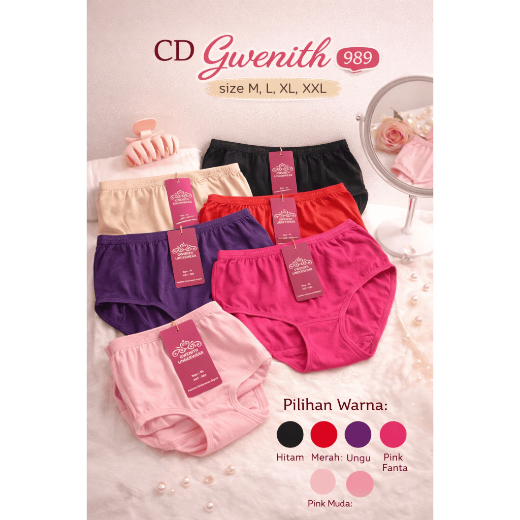 CD Wanita Gwenith | Celana Dalam Wanita Murah BAHAN TEBAL | Jumbo Size