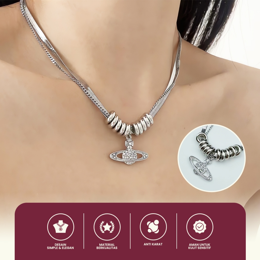 Kalung Wanita Unik Desain Keren Untuk Laki Laki Dan Perempuan - Aksesoris Leher Wanita